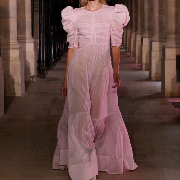 Isabel Marant Summer Dress Katici Light Pink NWT 36 Cotton/ Silk, Retail $1742 - Picture 7 of 10